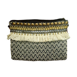 Trendy Handmade Hosiery Boho Detailed Clutch